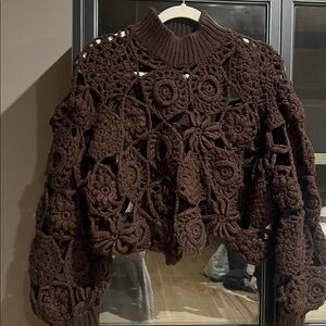 Zara Dark Brown Knit Sweater